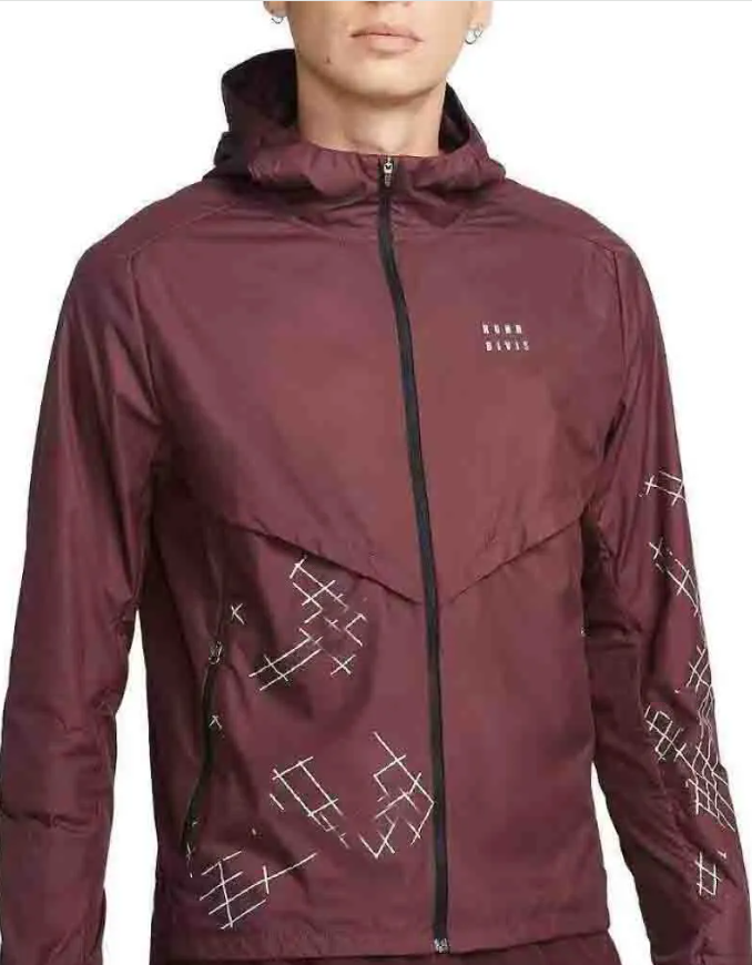 Mens hooded jacket running division Jacket swear tech pack Training suit quick-dry letter print running suit Grid reflective brown black women's coat Elite running