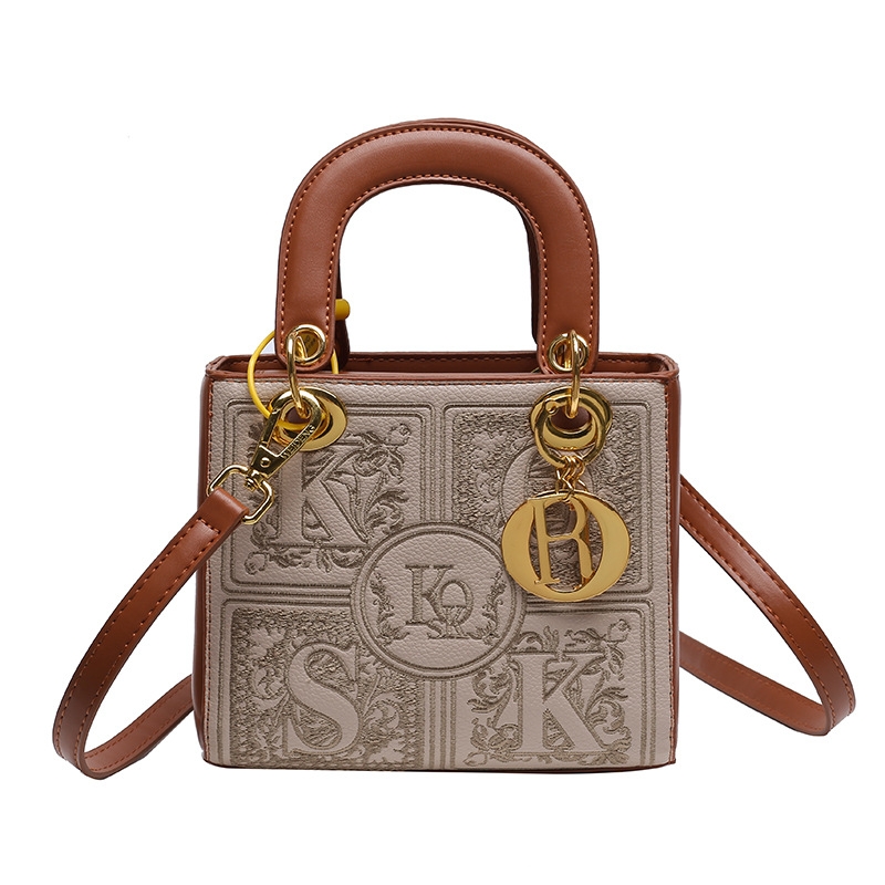 2025 New style all-match western-style single-shoulder cross body embroidered bag online celebrity light luxury niche square bag for women new design