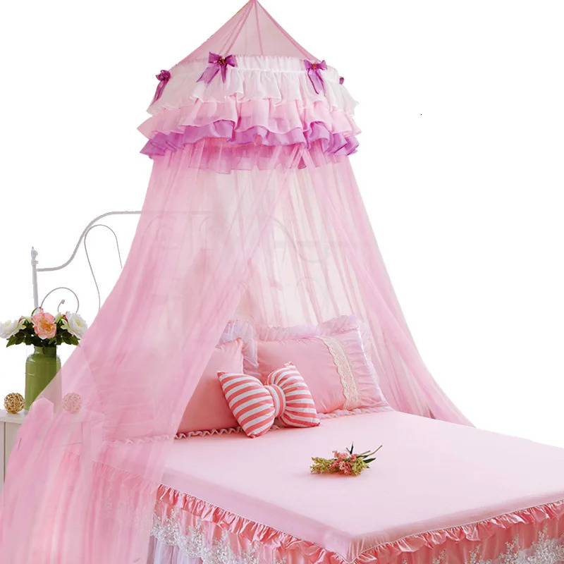 childrens mosquito net single hole dome princess mosquito net 1.35m/1.5m/1.8m bed ceiling childrens romantic tent 250408