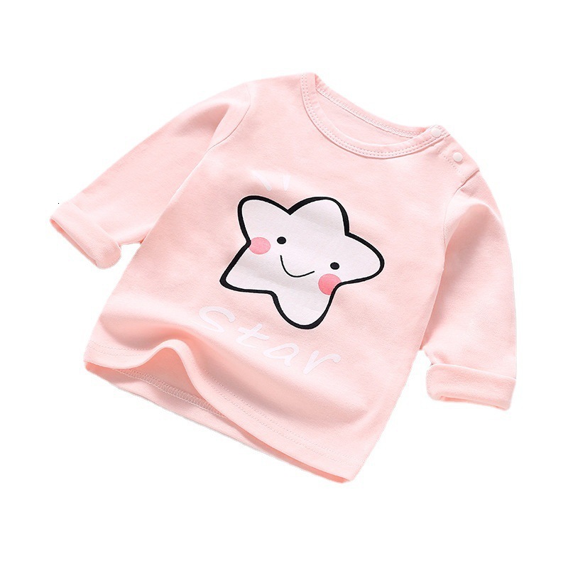 Ddmyshoesvip Baby Long Sleeved Pure Cotton T Shirt And Autumn White Base Shirt Top Thin Spring Baby Clothes