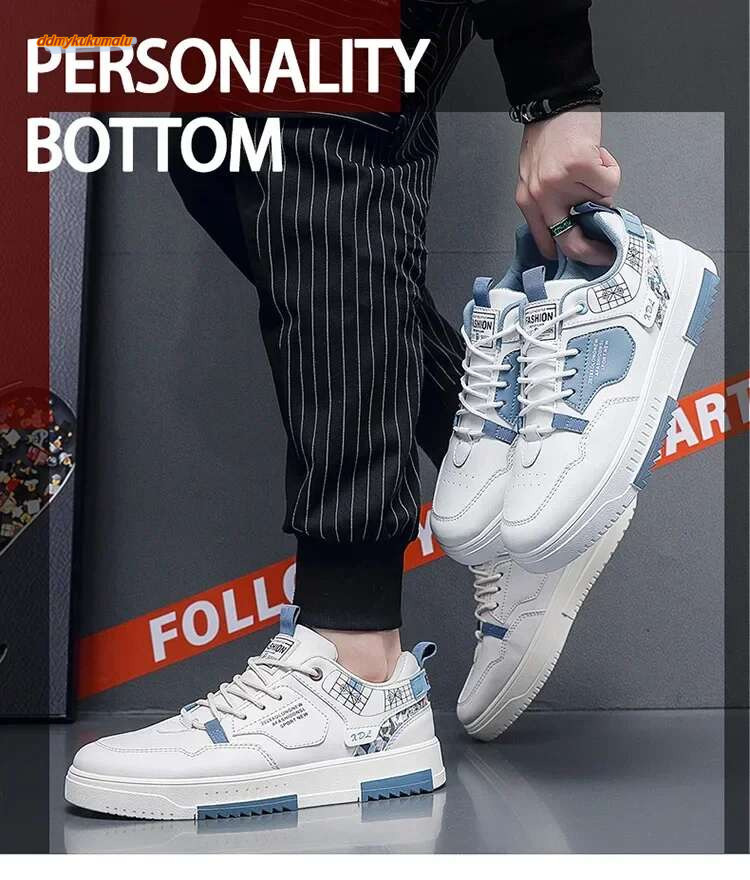 Men's Vulcanized Strips Platform, Casual Sports Shoes with Laces for Students, Tennis, Fashionable, 2024 #ddmykukumalu
