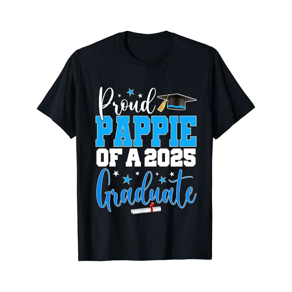 Designer T shirt Pappie Senior 2025 Proud Pappie Of A Class Of 2025 Graduate - 220g Tshits
