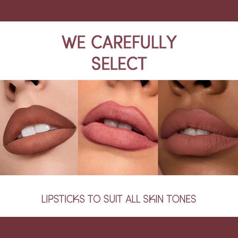 2 In 1Matte Lipstick&Lip Er Set 12 Colors Nude Lipstick High Pigmented Waterproof Longlasting Lip Makeup Gift Kit For Women