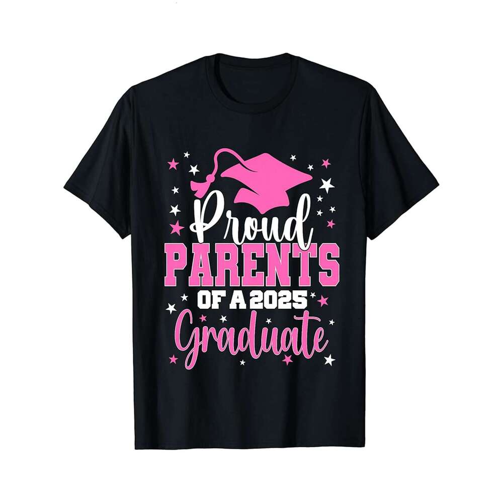 Designer T shirt Proud Parents Of A Class of 2025 Graduate Senior Graduation - 220g Tshits