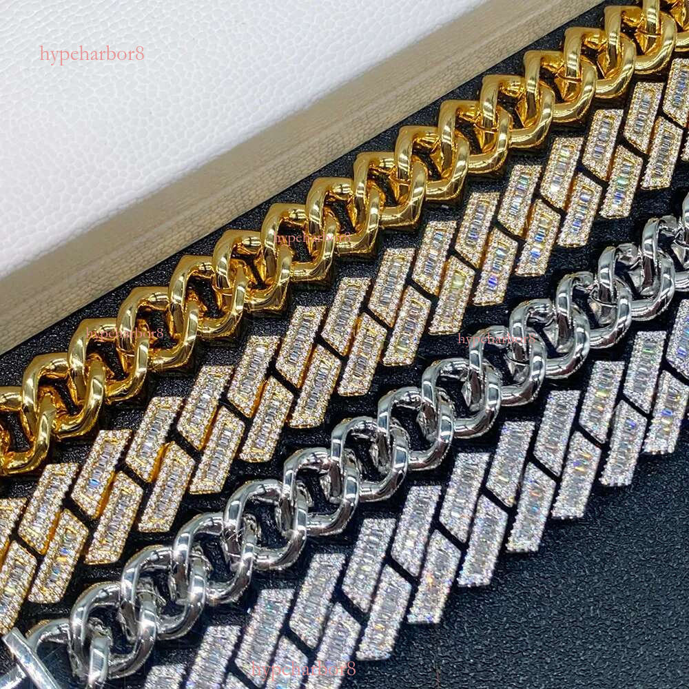 moissanite dia chains for men necklace Customization Iced Out Hiphop Chain Pass The Dia Test ice out cuban k chain designer bracelet