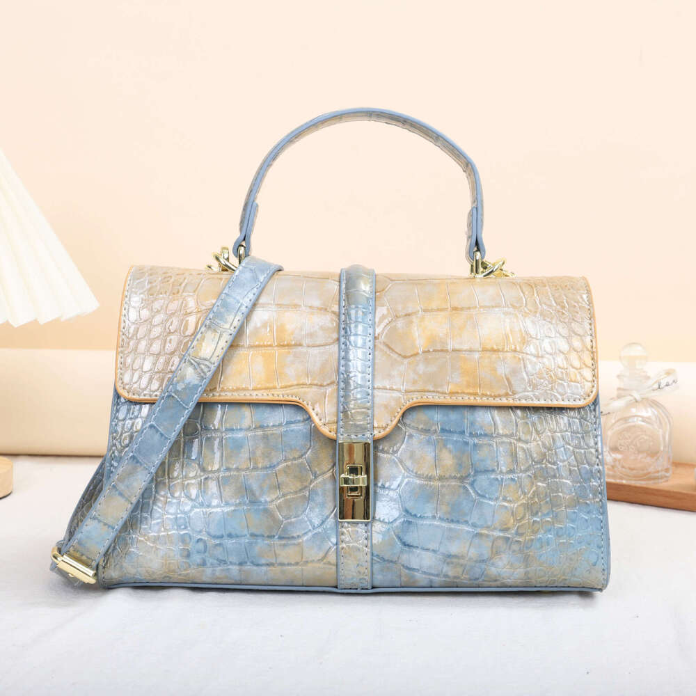 2023 New Crocodile Handbag, Stone Pattern Women's Bag, Gradient Fashion Commuter Bag