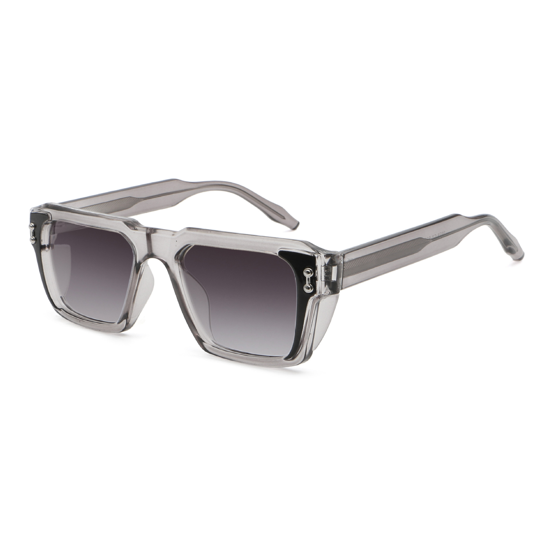 2025 Hot selling square frame sunglasses fashion rice nail imitation plate sun protection for men and women senior sense sunglasses UV400 protection