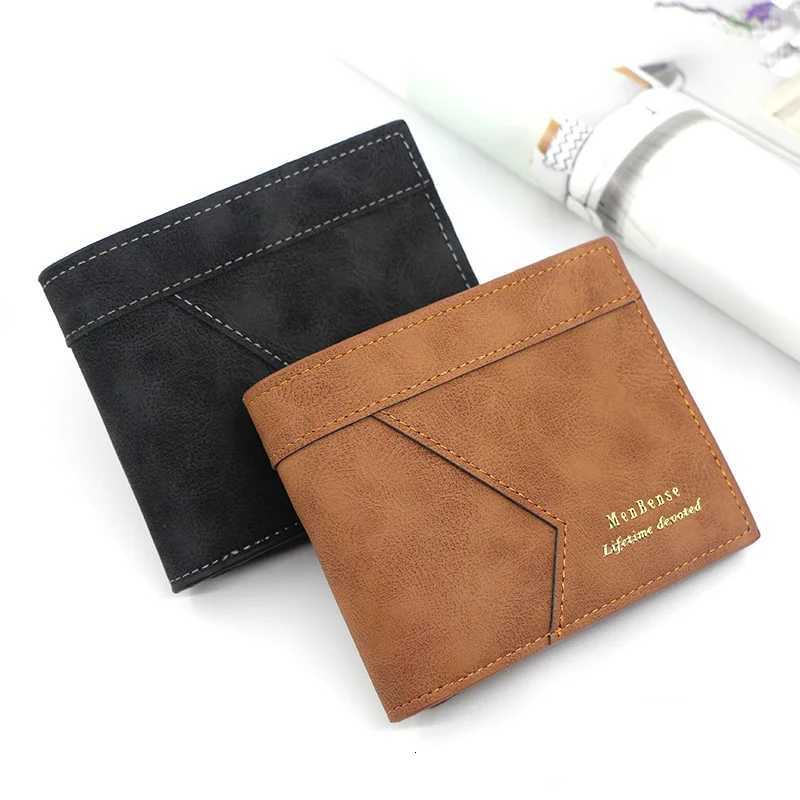 Mens Short Wallet Large Capacity PU Leather Multi-Slot Coin Pocket Photo Holder Small Men Purse Card Holder Vintage Male Wallet H25110711