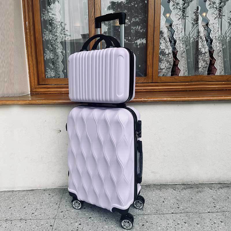 Suitcse Cabin box luggage boarding case pull rod box mother box 2piece set universal wheel embossed luggage set hard shell luggage set