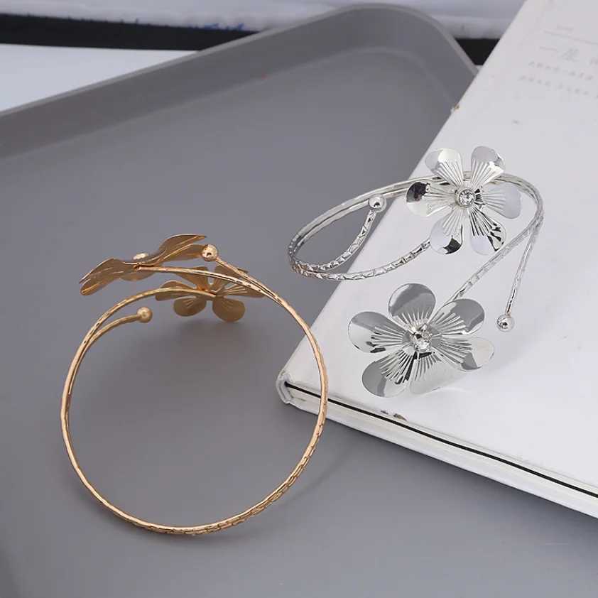 Boho Vintage Gold Sier Color wer Arm Bracelet Open Armband Cuff Bangle India Wen Jewelry Costume AccoriesC250408