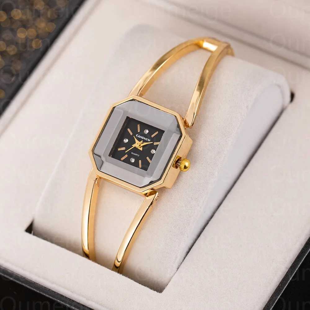 Simple style watch for women top brand luxury hollow analog quartz watch fashionable and elegant womens watch gift reloj MujerT250408
