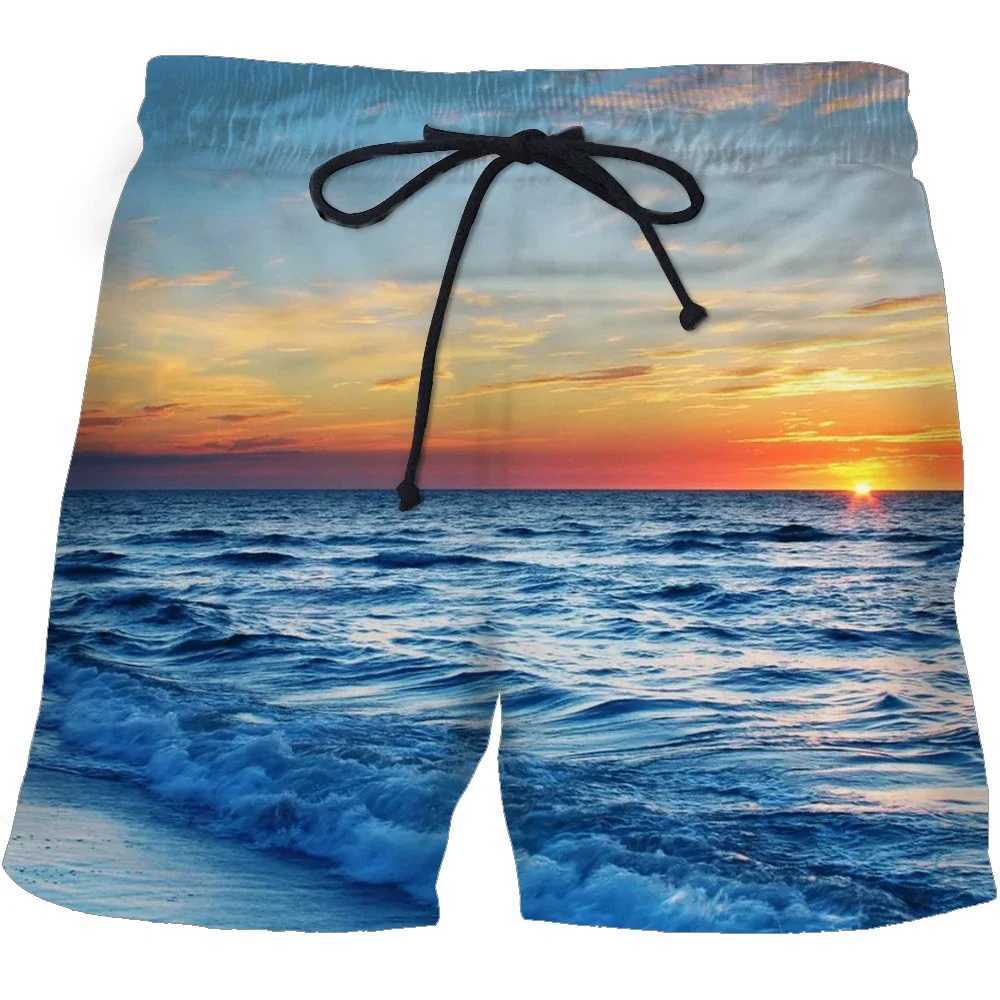 Blue Flame Swimming Shorts Scene 3D Printing Surfboard Shorts Childrens Beach Shorts Mens Swimming Relay Swimsuit Boy RelayXJ250407