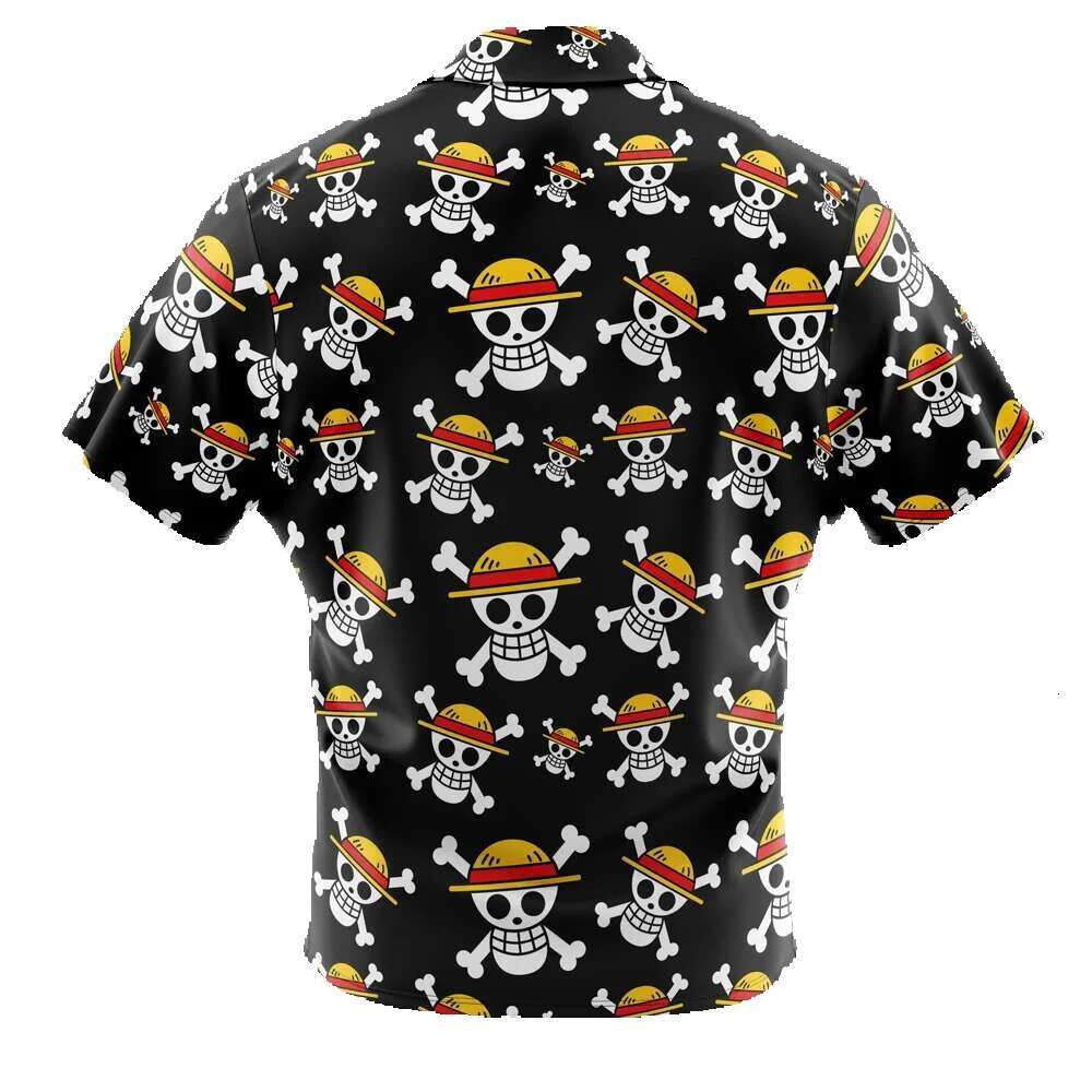 LUFFY Hawaiian men's button up shirt, fashionable trend, breathable, multifunctional, casual sports, summer