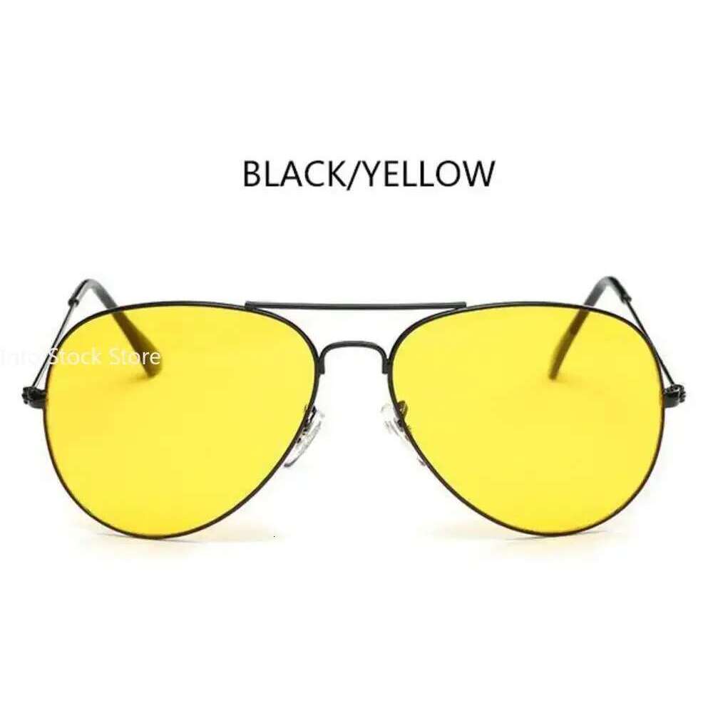 Pilot Yellow Sunglasses Women Day Night Vision Classic Brand Designer Male Sun for Driving Clear Lens Glasses