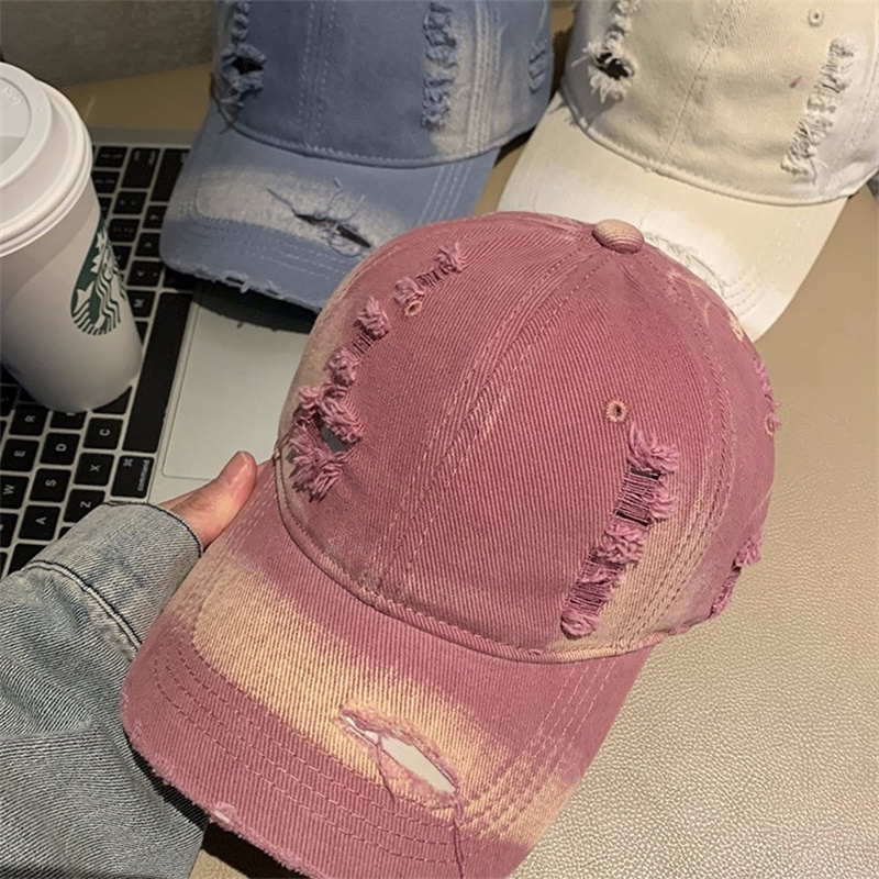 Free shipping 2025 new hot Bucket hat for men women Washed and worn-out, the hole is versatile and shows the face is small