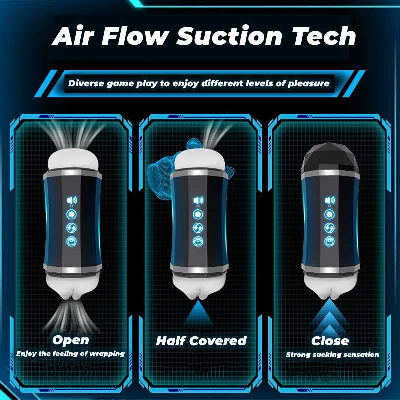 JIUAI 2-in-1 New Male Masturbation Vacuum Sucking Masturbation Cup and Oral Vaginal Sex Toys for Male Endurance Exercise Good for AdultsXJ250408