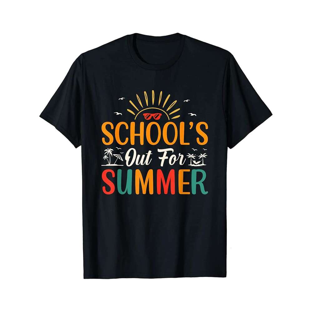 Designer T shirt Retro Last Day of Schools Out For Summer Teacher Boys Girls - 220g Tshits