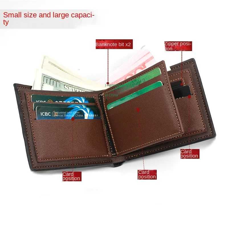 Mens Short Wallet Large Capacity PU Leather Multi-Slot Coin Pocket Photo Holder Small Men Purse Card Holder Vintage Male Wallet H25110711