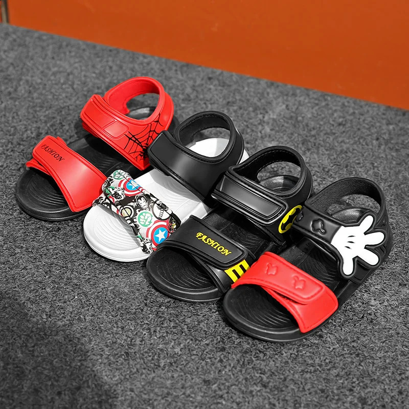 Summer Kid Shoes Boy Sandals Outdoor Casual Sandals Parent-child Baby Play Flat Bottom Breathable Child Sports Beach Sandals 250408