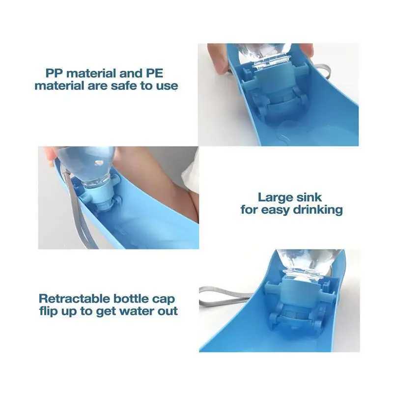 free shipping Foldable pet water bottle bowl suitable for large dogs BPA outdoor cup dog gift portable beverage dispenser dropper singing Y250407