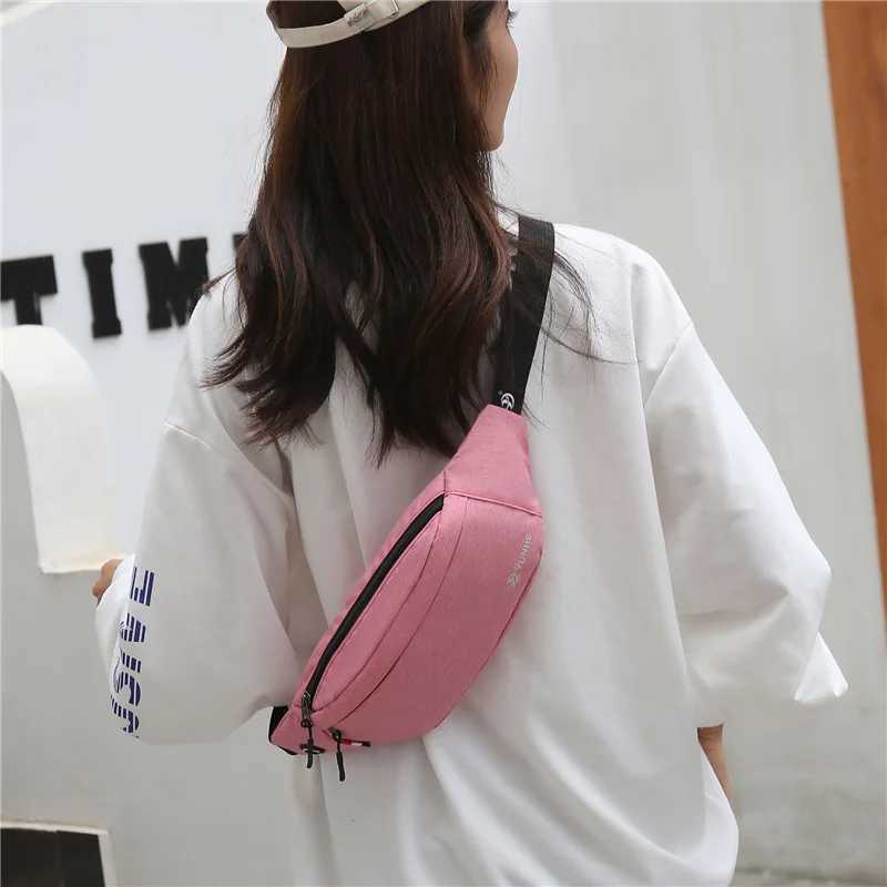 Mens and womens waist waterproof Fanny bag womens bag waist belt Bum hip abdomen shoulder cross body side handbag kangaroo Z250407