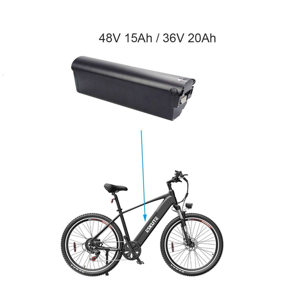 36V 48V Integrated Battery 14.5Ah 15Ah 20Ah 522Wh 720Wh for ESP700A ESP700B Eskute Polluno Netuno Pro Akku Replacement