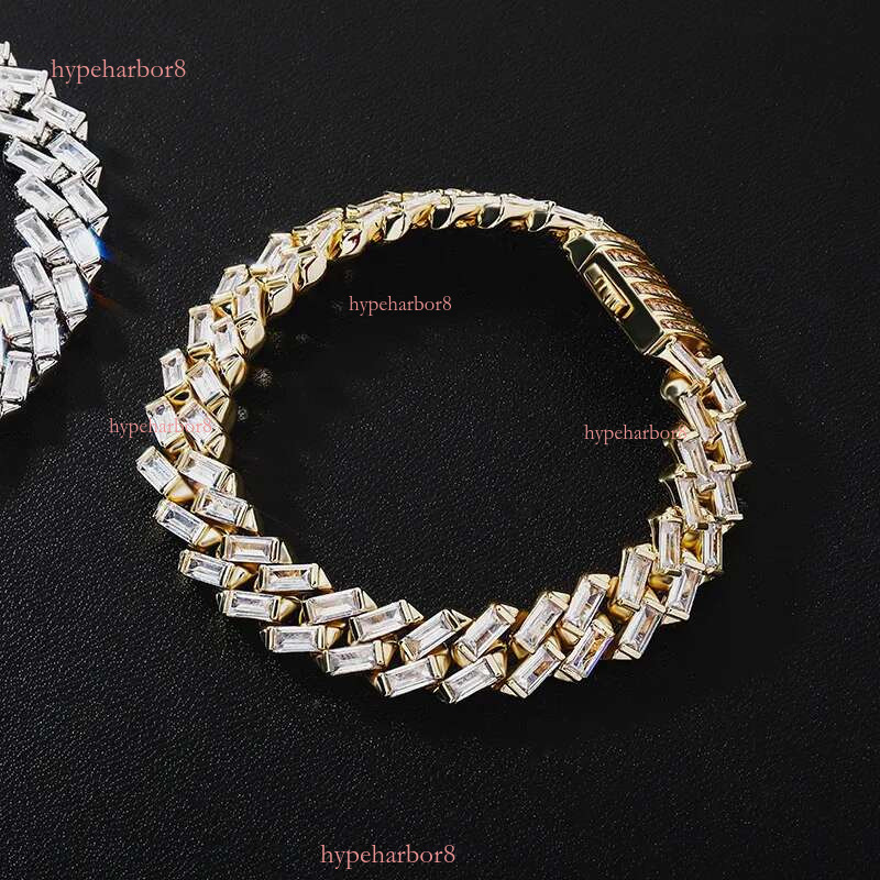 dia chains for men moissanite necklace designer Customization Cuban Full Iced Out Hiphop Chain Pass The Dia Test ice out cuban k chain