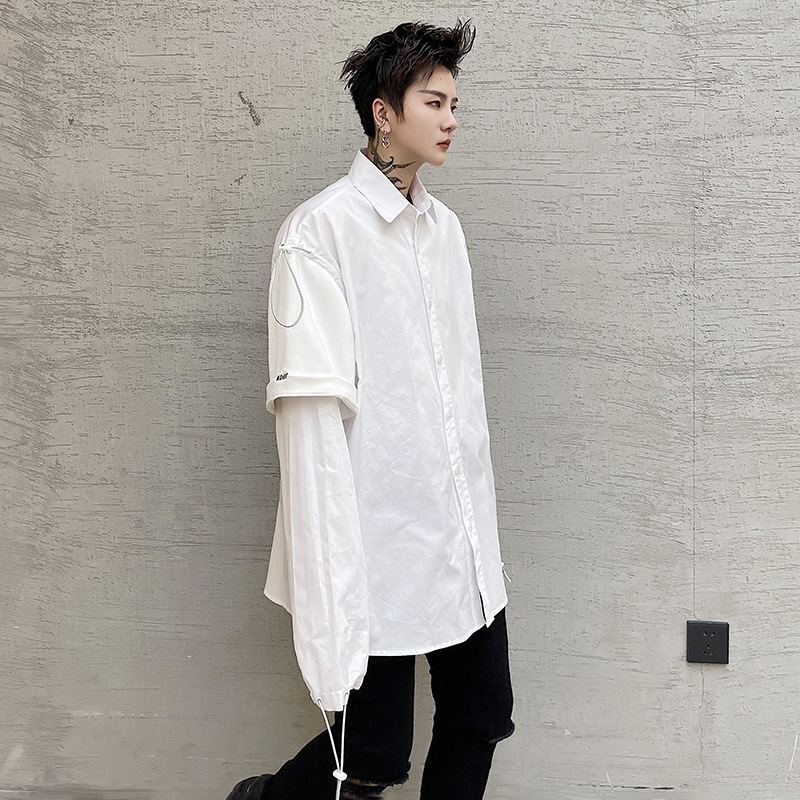 Ader Error Long Sleeve Shirt Casual Couple Dress Spring Summer Adererror Shirt Black White 220224