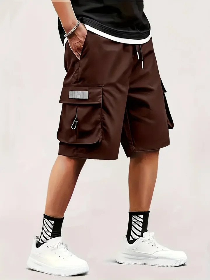 Mens cargo shorts outdoor travel casual sports large pockets durable and comfortable fabrics thin shorts 250402