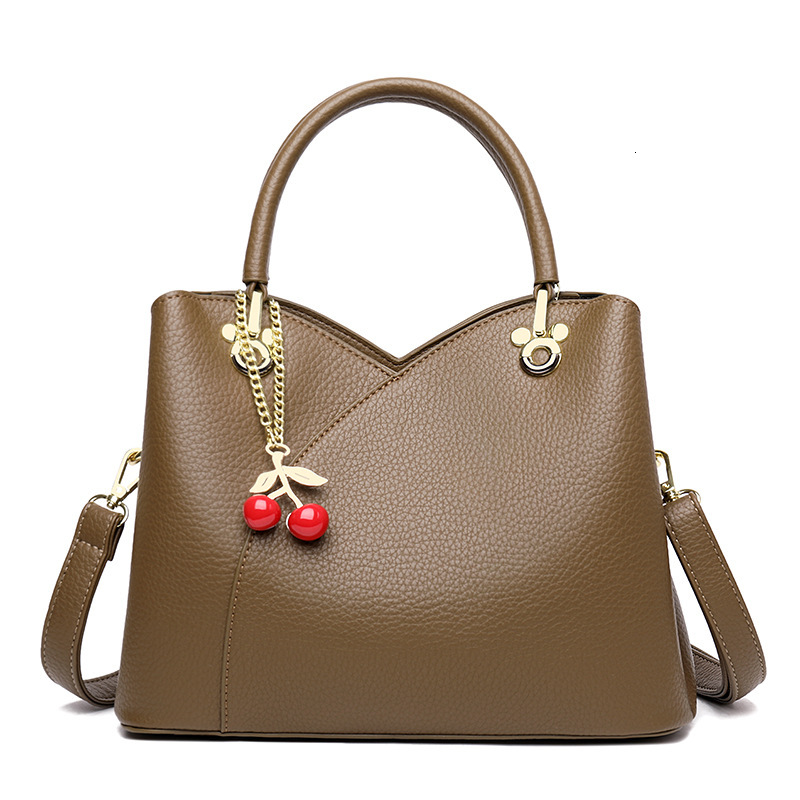 2025 New Large Capacity Design Bag Female PU Leather Handbag Middle-aged Mother Commuting Shoulder Bag