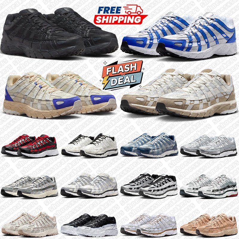 Designer Sneakers P6000 Running Shoes Anthracite Grey Shadow grey Metallic Triple White Red Brown Mens Womens Sneakers OutdoorTrainers 36-45