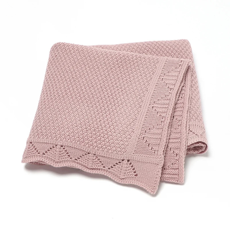 Baby Blankets Knitted born Swaddle Wrap Crib Quilt Super Soft Toddler Infantil Stroller Sofa Bedding Sleeping Covers 100*80cm 250408