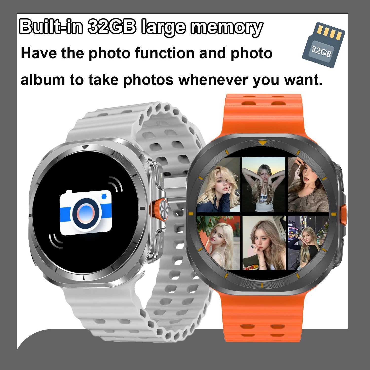 New Galaxy Watch 7 Ultra Smart Watch 32GB Memory 1.5-inch AMOLED Sn GPS NFC Fitness Tracker Health Smart Watch for MenXJ250408