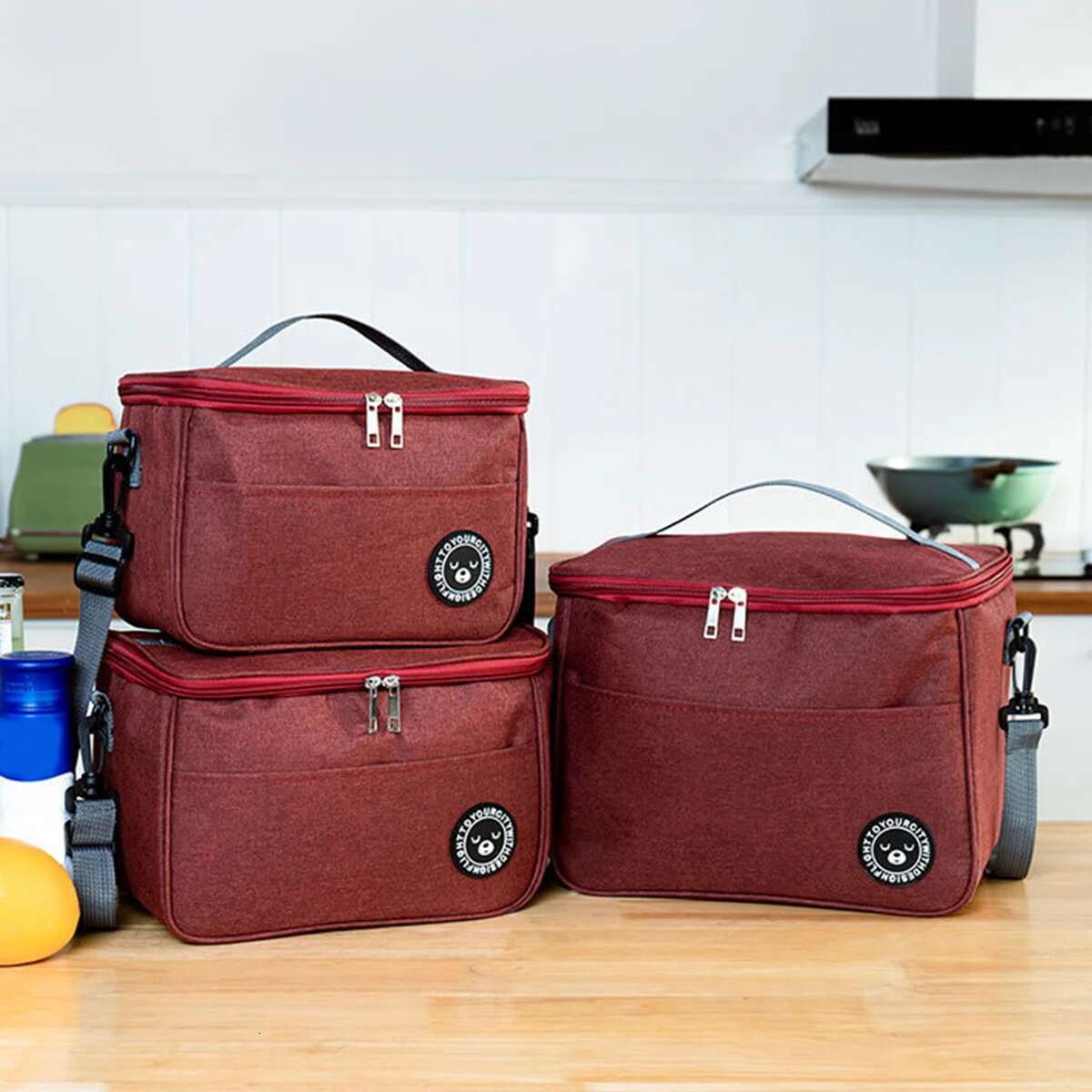 Capacity Hand Held With Shoulder Strap Insulated Box Bag Student Thickened Waterproof Lunch Bag Zmt