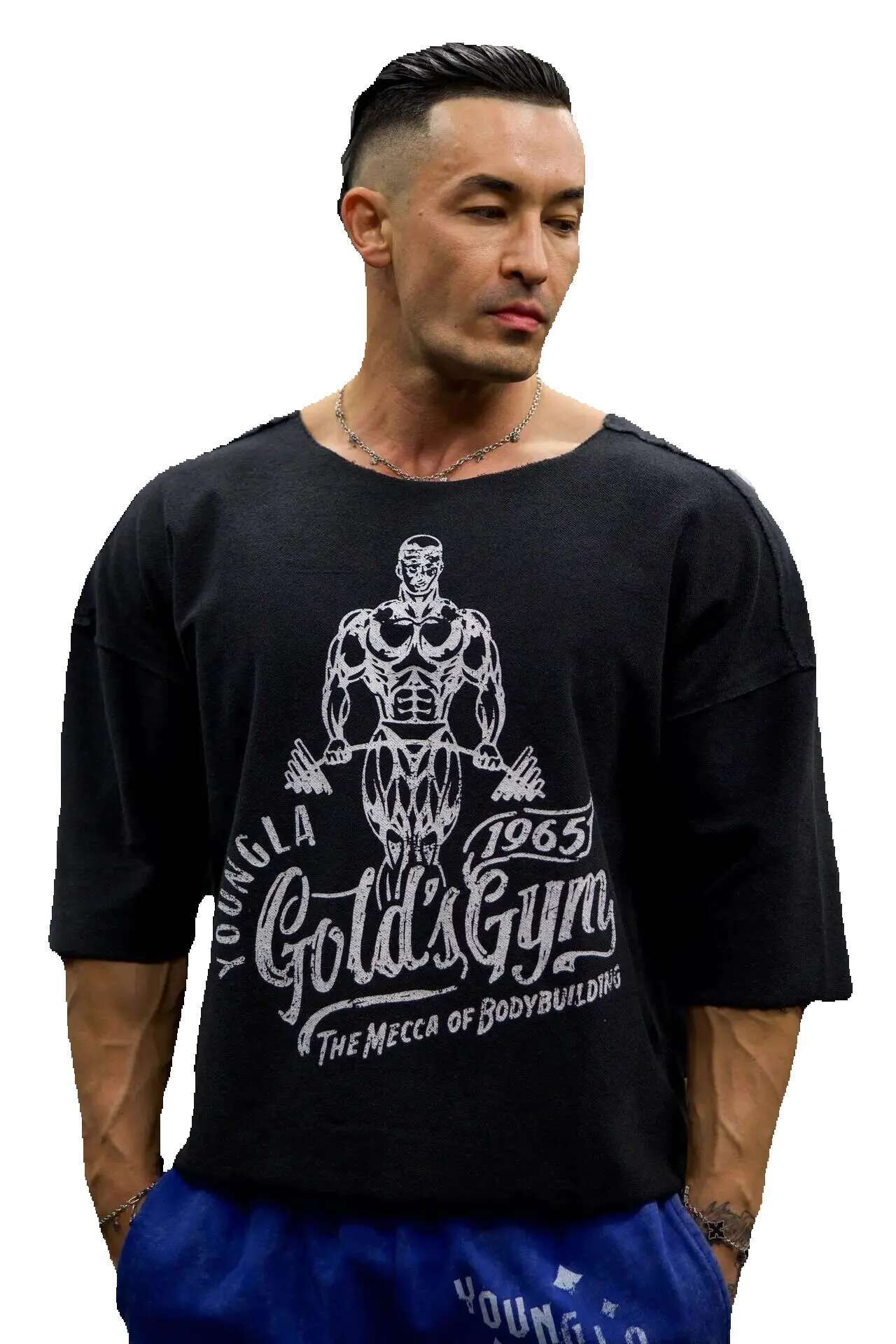 Summer new men's T-shirt sportswear Fierss cotton loose sleeves fashionable casual top