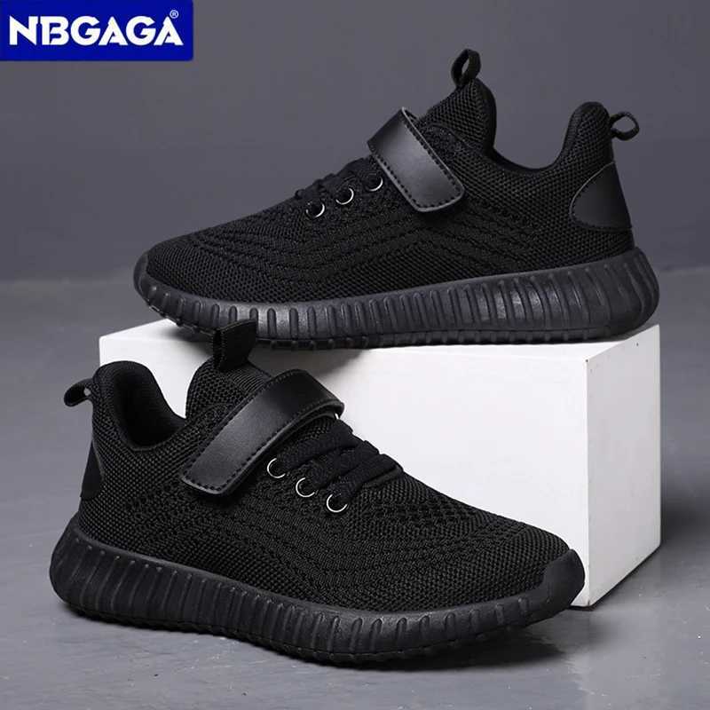 Fashionable childrens running sports shoes black sports shoes childrens outdoor lightweight and breathable Tenis shoes W250407