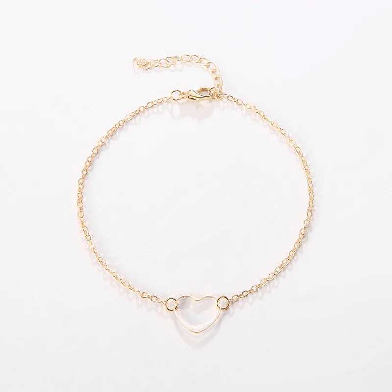 Tren Fashion Heart Anklets Womens Retro Gold Summer Ankle Bracelet Leg Bohemian Foot Jewelry Accessories NewXJ250408