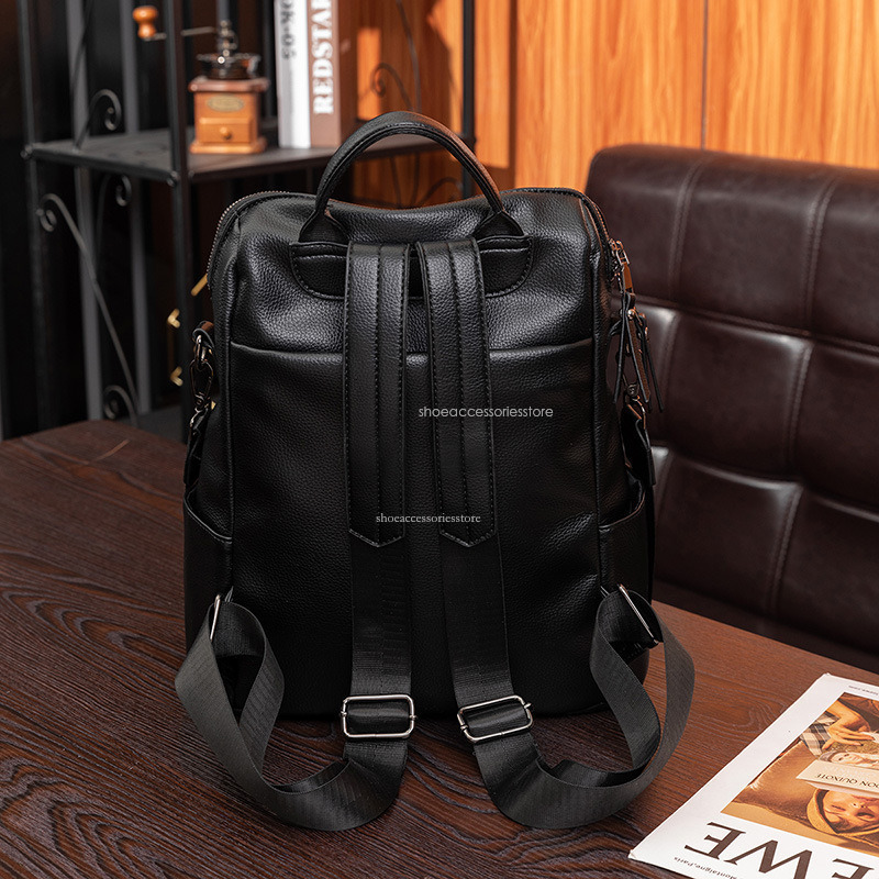 Designer 2025 New High End Korean Edition Large Capacity Backpack For Women's Leisure Outdoor Travel PU Backpack For Female Students, School Bag,