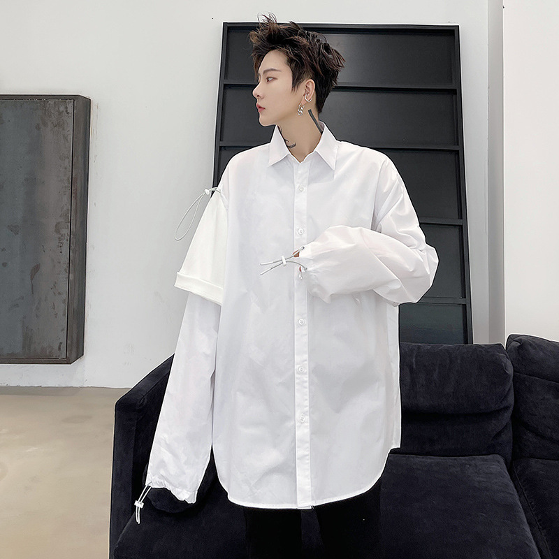 Ader Error Long Sleeve Shirt Casual Couple Dress Spring Summer Adererror Shirt Black White 220224