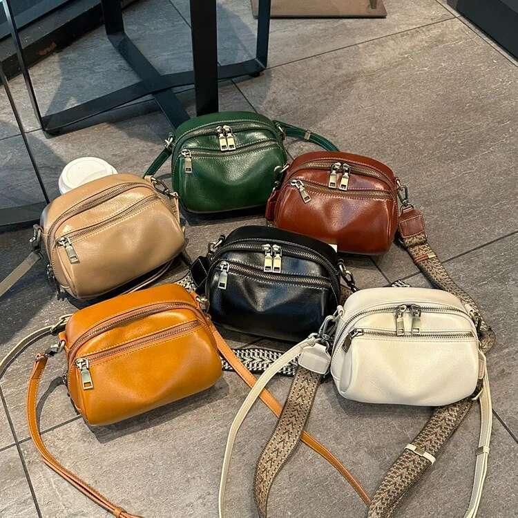 Woman Cowhide Small Phone Summer New Popular And Versatile Genuine Leather Women's Ladies Shoulder Crossbody Bag