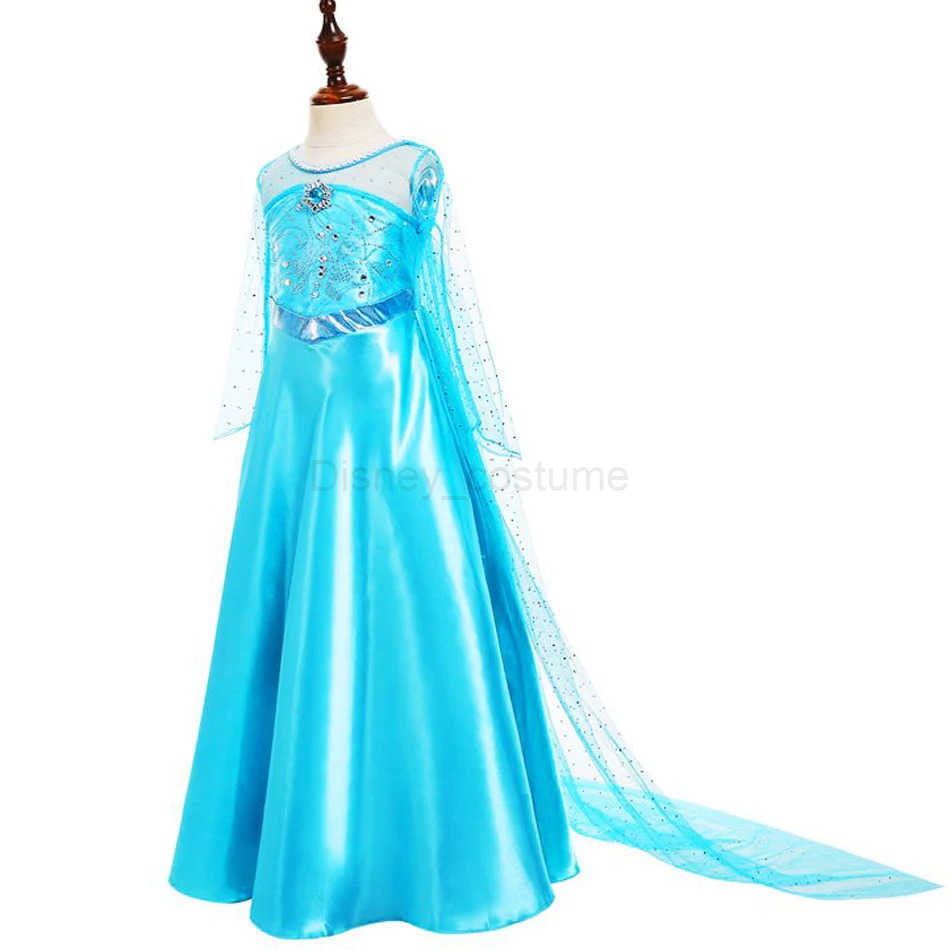 Disney Elsa Girl Birthday Princess Costume Childrens Halloween Carnival Easter Party Role Playing Girl Costume X250408