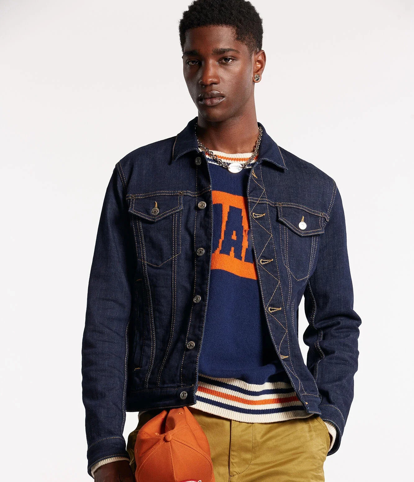 2024 springsummer washed hole old denim jacket fashionable slim fit fashion 250408Z