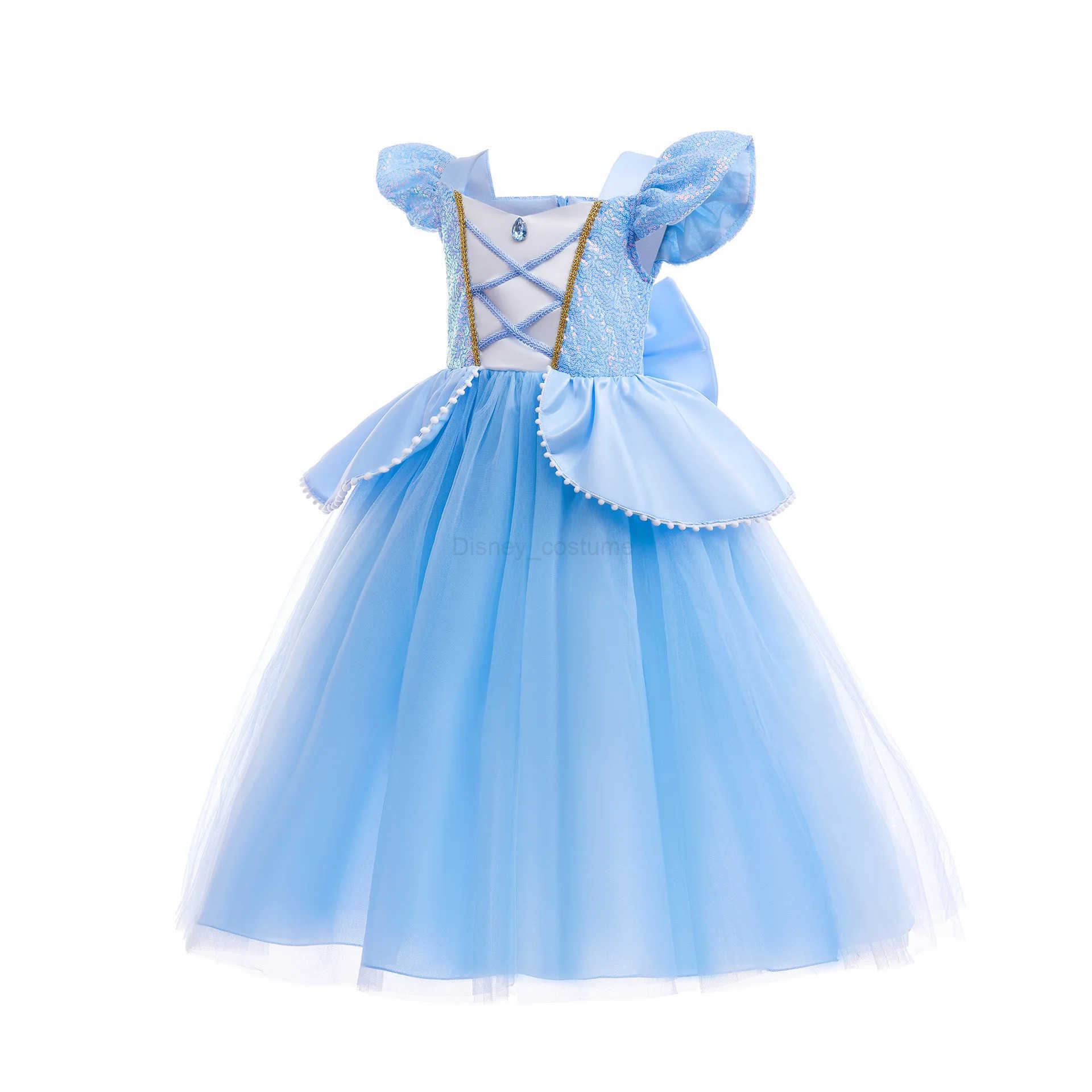 Disney Rapunzel Dress for Girls Cinderella Dress Up Fantasy Children Birthday Princess Costume Kids Halloween Party Clothes 3-10Y X250408