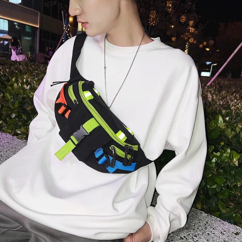 Multi functional Street Leisure Sports Hip Hop Fanny Bag Mens Outdoor Waterproof Luggage Mobile Waist Bag 250402