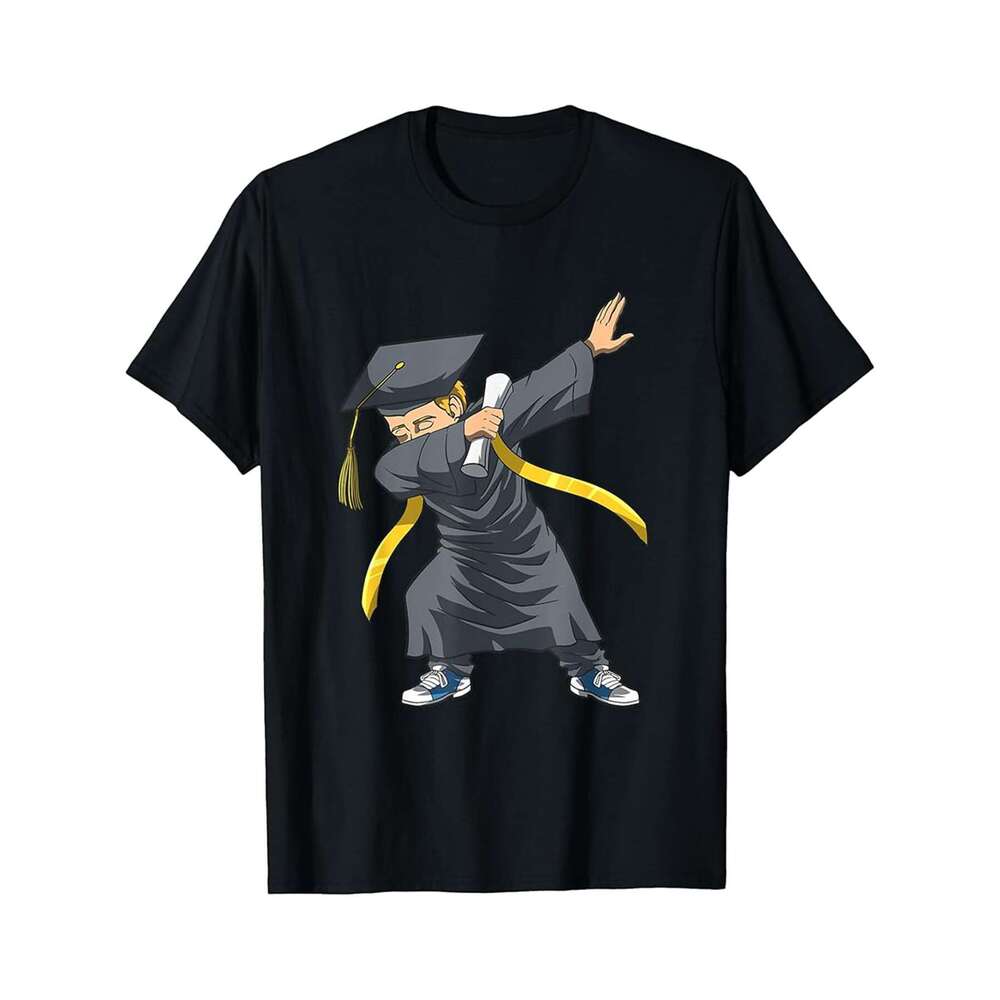 Designer T shirt Dabbing Graduation Class Of 2025 Gift Men Funny Graduation - 220g Tshits