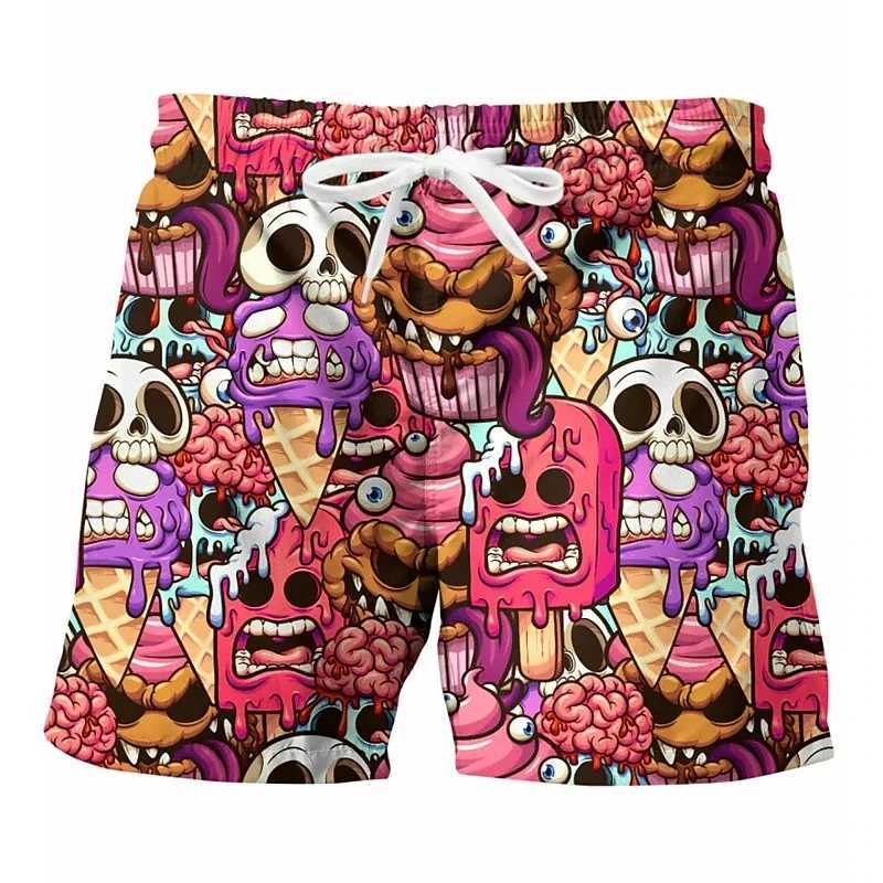 Summer basketball mens floral beach cute board mens swimsuit rainbow shorts dry sports swimsuit Hawaii large swimsuitXJ250407