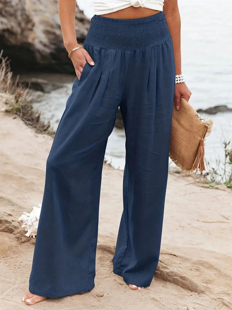 spring womens casual pants style comfortable mid waist 250407