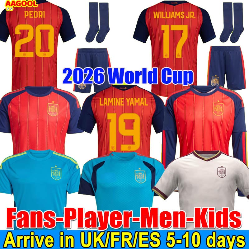 Spain Soccer Jersey 2026 World Cup Football Shirt uniforms kit 25 26 PEDRI GAVI LAMINE YAMAL MORATA Carvajal OLMO FERRAN RODRIGO spanish Men Kids Fans Player version
