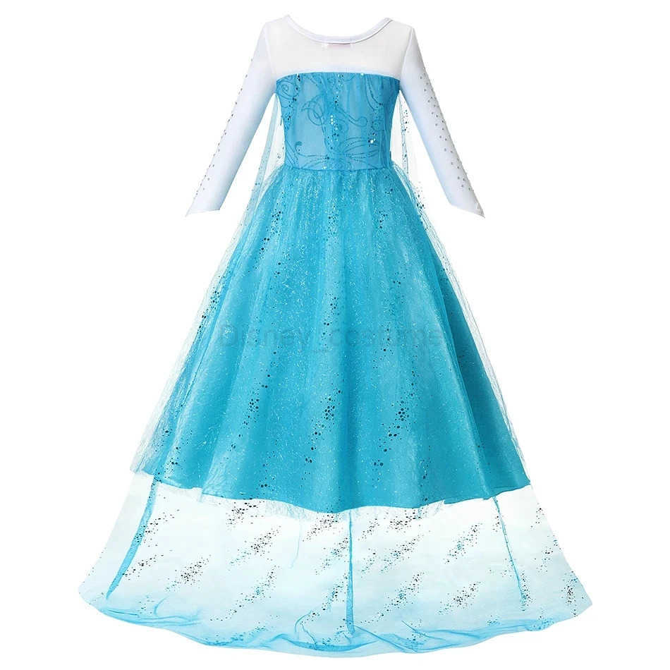 Disney Elsa Snow Queen Princess Girl LED Light Up Dress Halloween Carnival Costume Party Childrens Role Playing Childrens Clothing X250408