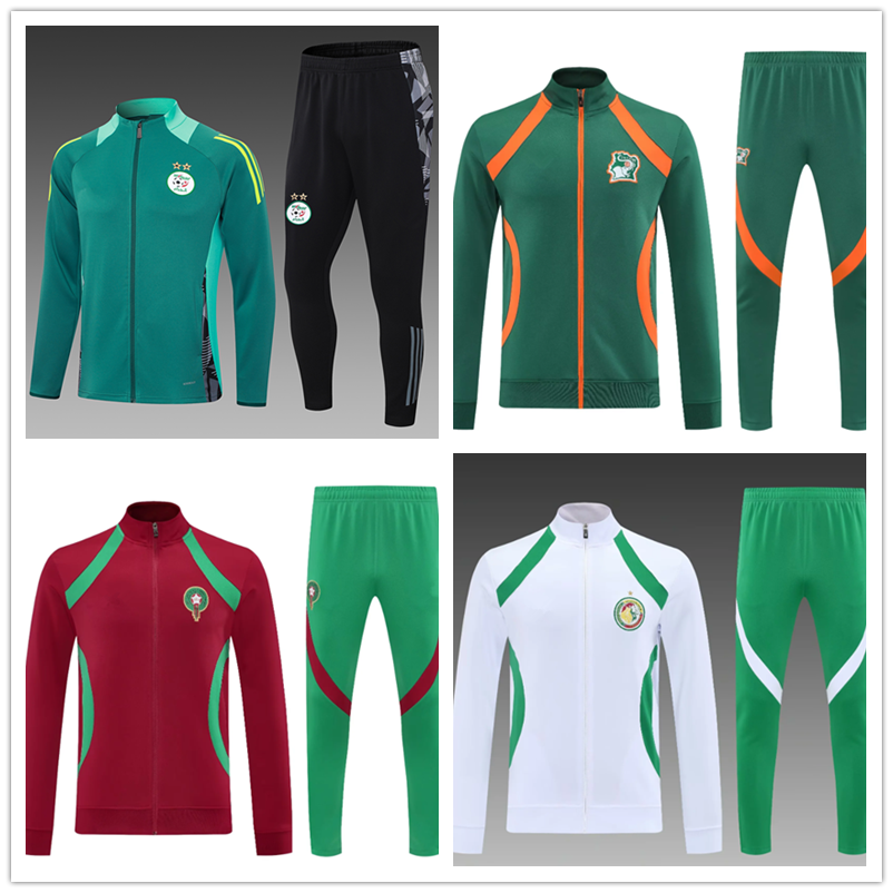 2025 26 Ivory Coast Sportswear Training Suit Algeria Football Tracksuit Jacket Morocco Senegal National Team Survetement Chandal Sportswear Jogging